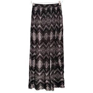 Anthropologie Black and White Geometric Boho Maxi Skirt size S
